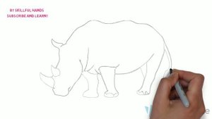 How to Draw a Rhino / Как нарисовать носорога