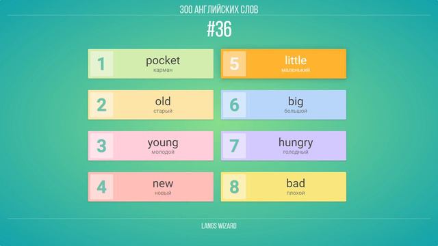 #36 | 300 английских слов. Английский для начинающего