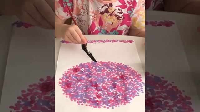 Рисуем дерево ватными палочками легко и просто смотреть онлайн