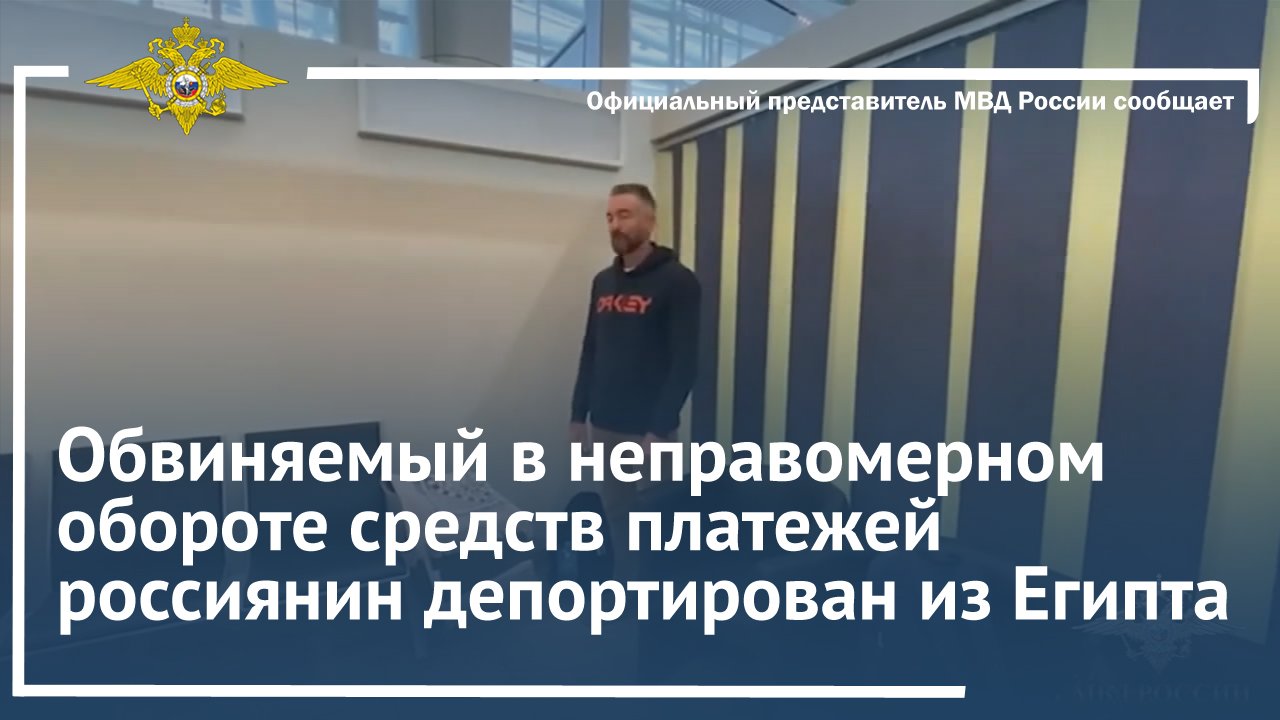 Ирина Волк: Обвиняемый в неправомерном обороте средств платежей россиянин депортирован из Египта
