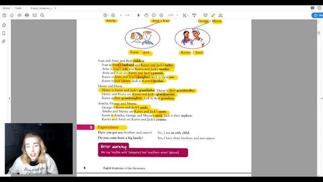 Vocabulary in use Elementary. Unit 1 Family. Повышаем уровень английского вместе.