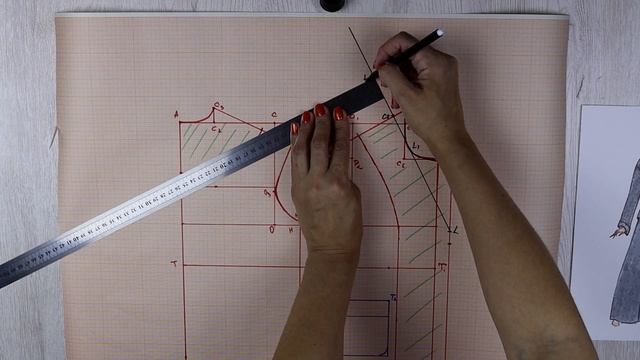Пошив женской пижамы. Часть 2. Построение  воротничка пижамы