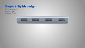 Inateck HB4007 Aluminum USB3.0 4-Port HUB for Macbook Ultrabook