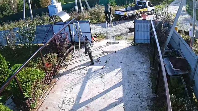 Навес на две машины 6,5х9,5 | Навес из поликарбоната на два автомобиля | Навесы Спецкаркас