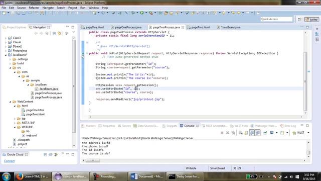 Java Beans simplified with the dynamic web programming example. using servlets, xml, jsp, html. смотреть онлайн