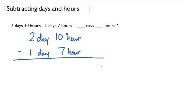 Subtract compound units in days and hours смотреть онлайн