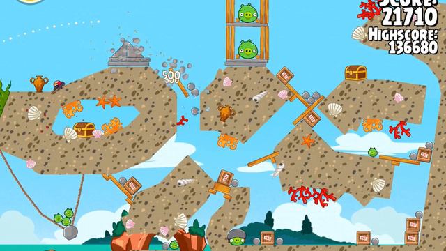 Angry Birds Seasons Piglantis 3 Star Golden Egg смотреть онлайн