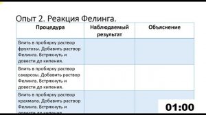 Урок биологии №5. Редуцирующие  и нередуцирующие сахара  Лабораторная работа