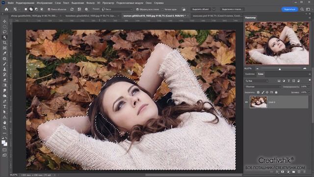Adobe Photoshop 2023. Новый способ выделения объектов и замены фона в последних версиях программы. смотреть онлайн