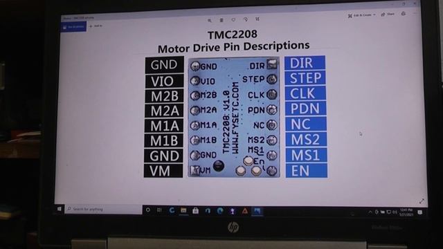 Part 4 Leslie build.  Silently control a stepper motor with  a TMC2208 555 timer and 12V supply.