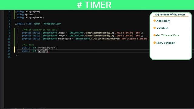 Get the DATE and TIME Every Country [Time Zone ?] - Unity Beginner Tutorial