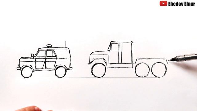 Как нарисовать Полицейскую и Пожарную машину