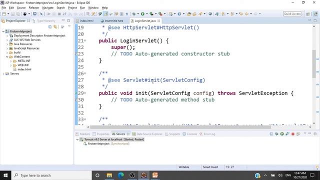 Code a Simple Java Servlet using Apache Tomcat 9 and Eclipse - Step by Step Explanation - CSE1007 смотреть онлайн