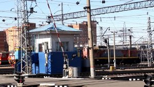 Маневровые тепловозы ТЭМ18ДМ на станции Новосибирск-Главный