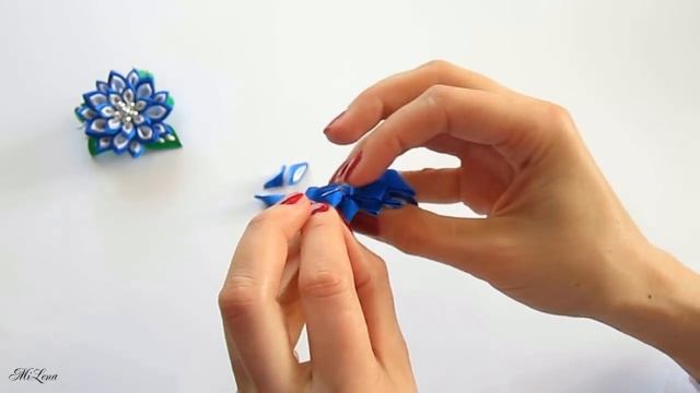 Резинки канзаши, МК / Простые канзаши / DIY Scrunchy With Kanzashi Flower