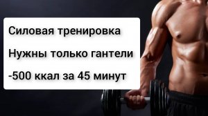 Силовая тренировка с гантелями. Сжигаем 500 ккал за 45 минут!