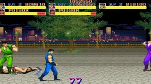 Final Fight Arcade (30th Anniversary Edition) 3 players Guys 1cc difficulty Hardest (level 08/04)