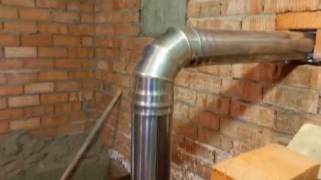 Баня с нуля часть 2 Дымоход и пробный розжиг печи смотреть онлайн
