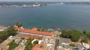 Flight on drone over Galle Fort, Galle, Sri Lanka