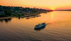 Закат над Волгой. Тутаев. Ярославская область. Sunset over the Volga. MAVIC 2pro.