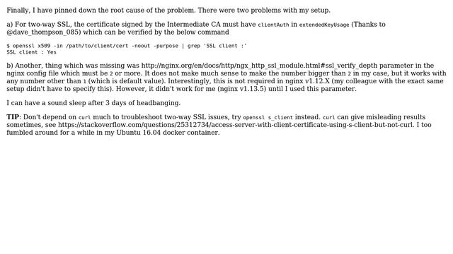 DevOps & SysAdmins: Two Way SSL Error - 400 The SSL certificate error just for client certificate смотреть онлайн