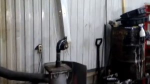 Печь на отработке. своими руками. с автоподачей. "Горимасло".