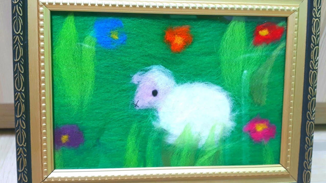 Картина из шерсти своими руками
