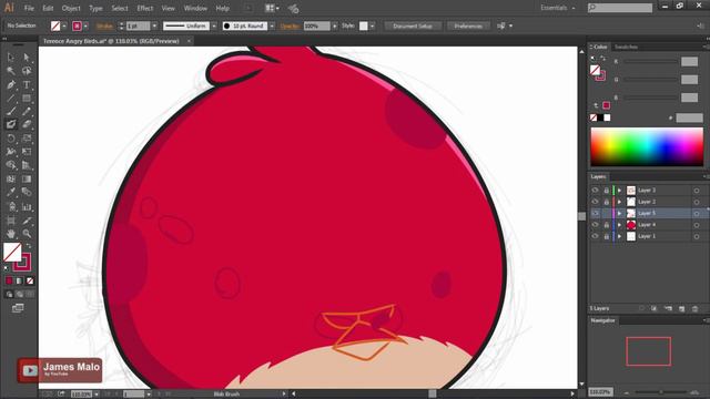 Angry Birds - Terence | Drawing illustrator (2D Animation) by James Malo смотреть онлайн
