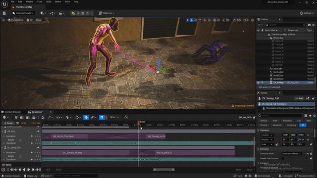 Previz action scene in Unreal Engine. Stitching loops. Creating loops with movement in place. смотреть онлайн