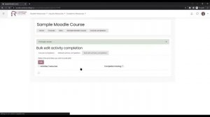 Editing Activity Completion in Moodle