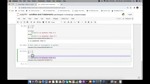 python if statement, if else , elif , nested if short hand if statements explained with examples