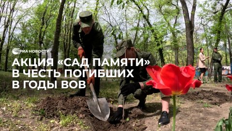 Акция «Сад Памяти» в честь погибших в годы ВОВ