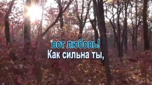 "Надо мною лист кружится" - музыка с текстом на экране