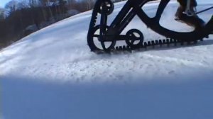 Ktrak winter mountain bike at Sunday River ski resort/ with Fred Garbo