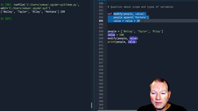 Python Basics Tutorial Question about Scope and Types of Variables смотреть онлайн