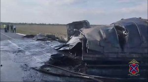 Водитель автомобиля «Фольксваген» сгорел после массового ДТП под Волгоградом