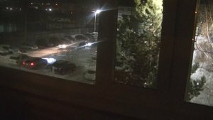 МОЕ КИНО. Городок. Зима, ночь, двор, ранний выезд.