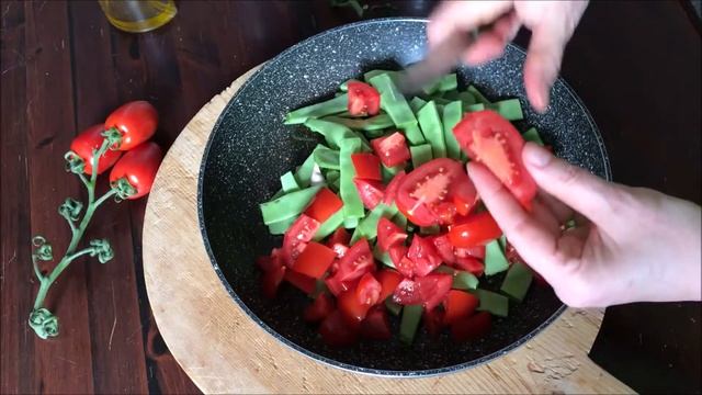 ПЛОСКАЯ ФАСОЛЬ С ПОМИДОРАМИ?прекрасный?вкусный гарнир ?#ИТАЛЬЯНСКАЯ_КУХНЯ от Наташки? смотреть онлайн