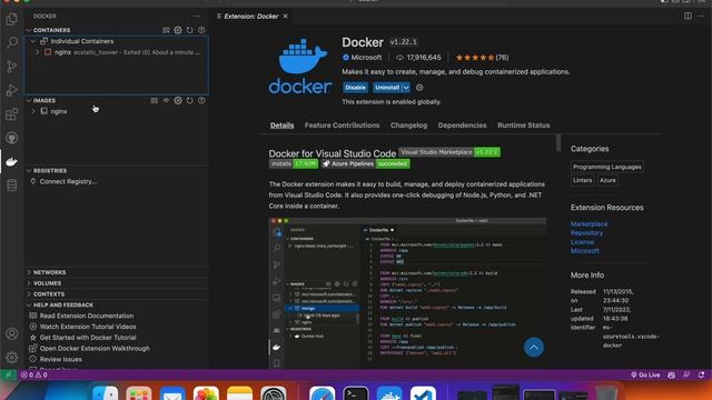 Docker : install docker with visual studio code смотреть онлайн