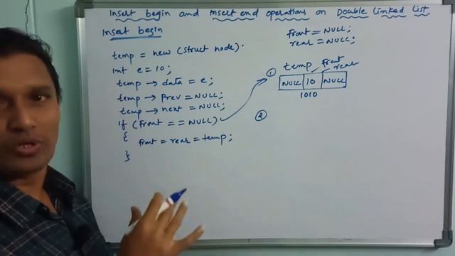 Operations on Double Linked List (Insert at Begin and Insert at End) | Data Structure | Telugu смотреть онлайн
