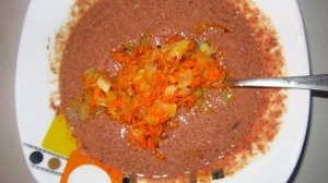 Печеночное суфле с рисом и овощами