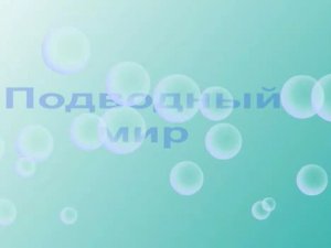 Подводный мир