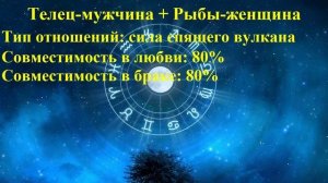 Совместимость Телец-мужчина и Рыбы-женщина