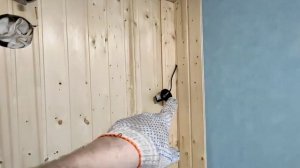 1й этап отделки вагонкой комнаты отдыха в бане гаража...