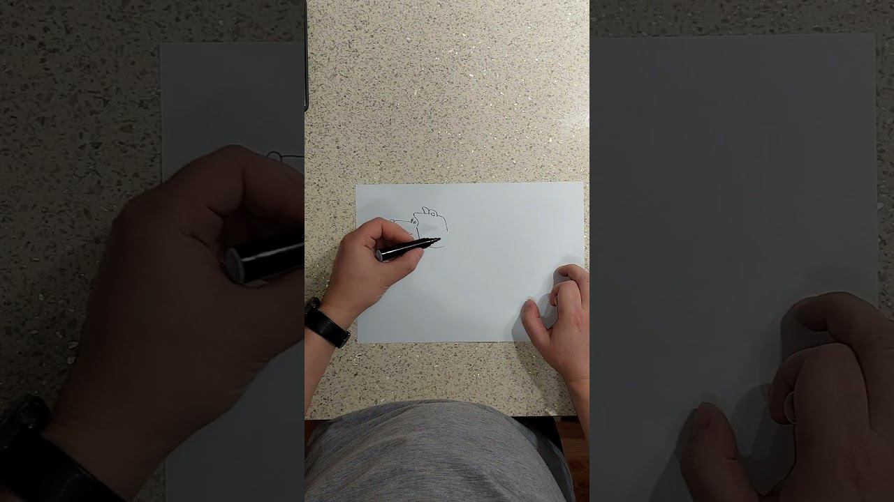Рисую персонажей мультфильма Маша и Медведь #3. Сцена на велосипеде.