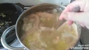 Уха с брюшками сёмги.