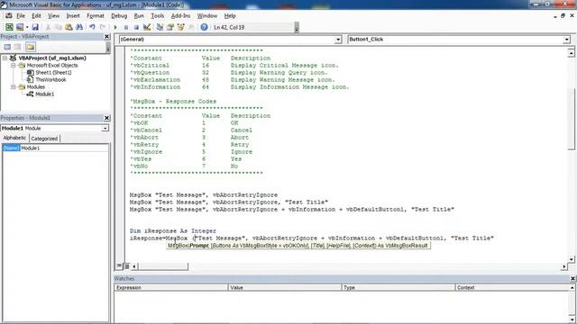Excel UserForm MsgBox #9 - Abort/Retry/Ignore Message Box (VBA)