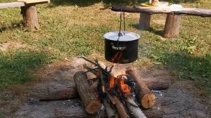 #Уха из окуня, на костре, по деревенски #еданакостре  #речнойокунь