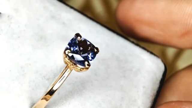 Кольцо желтое золото 585 проба нат. танзанит 1,06 кт арт 785 смотреть онлайн