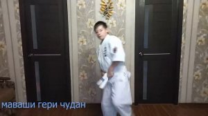 Удары руками и ногами на 9КЮ.Ашихара каратэ